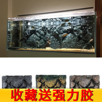 Huangyan stone PU 3D three-dimensional Qinglong stone reptile box turtle tank background wall decoration