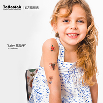 (fairy flower fairy) French Tattoofab children tattoo stickers painting baby boys and girls cartoon waterproof