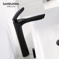 Nordic matte black faucet hot and cold home bathroom wash basin basin basin basin faucet