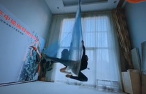 High-altitude acrobatic props fishing net (single fishing net socks without accessories) Blue and white gradient