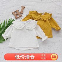 Childrens Clothing Baby Long Sleeve Undershirt Spring Child Shirt Child Blouses Foreign Air T-Shirt Girl Shirt Doll Shirt