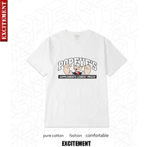 Pure Cotton Short Sleeve Cartoon Couple T-shirt Plus Size Cute lovers Vigorous Sailor T-shirt Customizable to customize