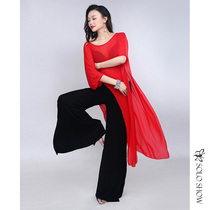 Gorgeous solo show 2021 spring new belly dance practice suit belly dance wide-leg pants loose oriental dance performance robe