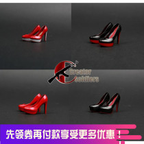 1: 6 soldiers womens shoes womens dolls heightening heels fit Phicen full-pack glued steel bone-female vegan body
