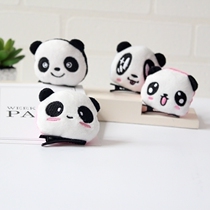 Panda plush hairclip childrens three-dimensional head clip Girl clip panda base travel commemorative hand letter small gift