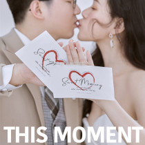 Shadow building new wedding photo Photography Props Online Red Ins English Sue White Card Lovers Outscene Photo Hands for a pair of boards