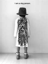 tago Childrens White Graffiti Animal Coat White Letters Takchi Wool Pants 77