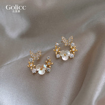 Gentle Andromeda Petal Butterfly Earrings Woman 2022 New Tide Ear Nail 925 Pure Silver Needle Ear Accessories Advanced Sensation