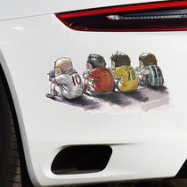 Car stickers scratch cover creative personality c Luo car stickers football star body decoration stickers scar stickers