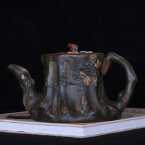 Taiwan returned old purple jar pot famous master Jiang Rong early hand made powder powder Kyoto pile pot