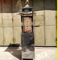 Stainless steel 1 92 meters silver soybean oil edible oil ancestral hall temple large oil lamp floor-to-ceiling long bright lamp square temple temple