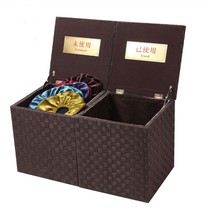 Storage box storage and finishing shoe covers basket change shoes seat stool Model Room toy villa with lid box