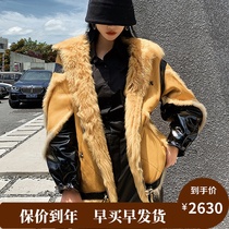 Yz Peel Grass 2020 New Imported Toscana Fur One-piece Jacket Woman Small Bee Style Outline Shape