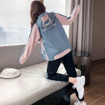 Tooling Sports Suit Women Autumn Winter 2022 New Tide Cards Fashion Relaxation Student Exploits Casual Wear two sets