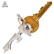 Shrimp type EDC outdoor multifunctional keychain stainless steel screwdriver bottle opener key clamp multi-purpose tool