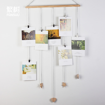 Decoration Composition Free Photo Frame Photo Wall Wall Hanging Wall Punching Ins Placement Room Net Red Creative Iron Chain Nordic Wind