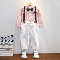 Boy gown Spring loaded childrens birthday wedding Inn wind back with pants 1 year baby Inlenwind piano to play out