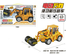 Electric Music road roller 629 toy engineering vehicle light music automatic demonstration children toy hair mixed batch