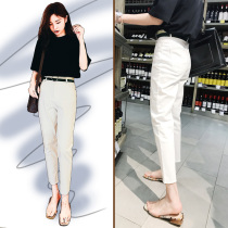 Boomer Jeans Woman 2022 Summer new Korean version Loose Straight Cylinder 90% Pants Thin style casual 100 lap pants