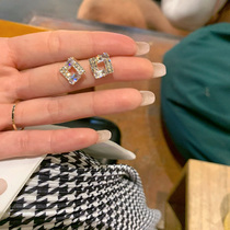 Exquisite tea earrings 2021 New Tide Original design earrings explosive Net red earrings female ins Wind sterling silver