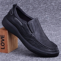 Foreign trade genuine leather male shoes New products Daily casual genuine leather breathable sleeves Comfortable Head Layer Cow Leather Casual Mens Leather Shoes