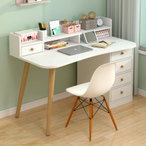 Computer Desk Desk Bookshelf Integrated Bedroom Minimis Home Simple Junior High School Student Writing Learning Small Family Type Table