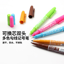 Japanese ZEBRA zebra marker double-headed oily black marker YYTS5 convertible core wheat odd signature disc pen hook pen students can replace the core with a marker to prevent water from falling