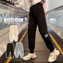 Lashabelle child clothing girl casual pants 2022 new CUHK child spring autumn shipping with pants children bunches pants