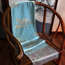 New Chinese table flag Chinese zen moire embroidery Tea table table flag cloth Coffee table flag tablecloth Bed flag bed tail towel