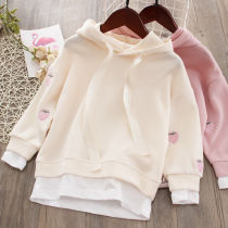 Children Lianhood necropolis DEEP AUTUMN GIRL AUTUMN WINTER 2020 SPRING AUTUMN LOVING STRAWBERRY EMBROIDERY LOOSE 100 HITCH