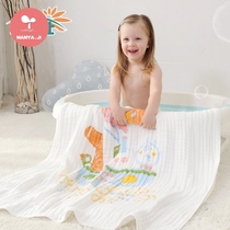 Nine-floor thickened full cotton bubble yarn cloth bath towels with childrens gauze cover blanket A class of newborn bath towels
