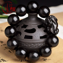 On Tan Seiko Indonesian Ebony men Ebony mens sandalwood Buddha beads Wen play bracelet carved