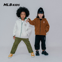 MLB childrens official boys and girls foreign-style cashmere jacket fashion double-sided hooded top 20 autumn and winter New