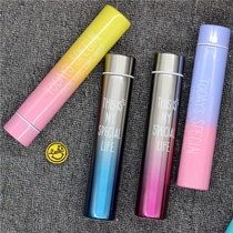 New gold cudgel long thermos cup Womens fashion small stainless steel vacuum cup anti-wolf gradient color student cup