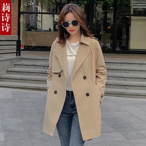 2021 spring and autumn new windbreaker womens mid-length small Korean loose this years popular coat temperament jacket