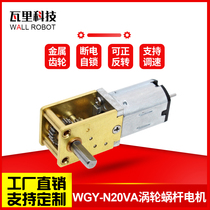 Geared motor DC N20 turbo worm precision miniature Mini gear slow speed regulation motor 6V12V