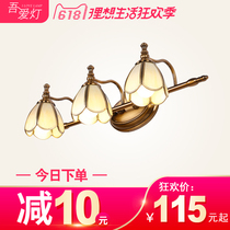 European-style LED mirror headlights Bathroom wall lights Mirror painting lights American mirror headlights Bathroom dresser lighting anti-fog