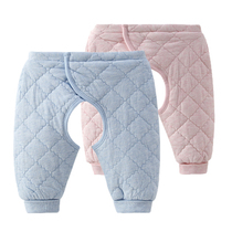 British Autumn Winter Baby Warm Underwear Home Clothing 144052 Clip Cotton Open Gear Pants 144061