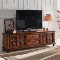Eurostyle TV Cabinet Solid Wood Lockers American Countryside Retro Made of Old 1 8 m TV Cabinet Subtenant Hall Furniture
