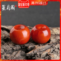 Natural southern red agate scattered beads Apple beads drum beads flame grain original Bodhi Buddha beads bracelet accessories