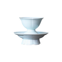 Tea pot Ceramic Teacup Jingdezhen handmade Qingbai Tea Ceremony Tea set Lace cup Southern Song Dynasty minimalist master cup with holder