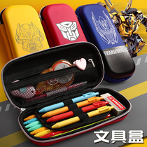 Transformers stationery box multi-function multi-layer large capacity elementary school students kindergarten childrens net red creative pencil box junior high school boy cool pencil case advanced sense 2020 new 3D stationery bag