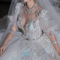 (Moonlight Legend) 2022 New Bride Wedding Dress Fantasy Morinaga Heavy Industry Court Luxury Wedding Long Tailor