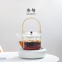 Three-year-old rock room electric pottery stove cooking dual-purpose glass pot Puer black tea brewer household kettle thermal tea stove