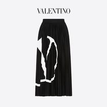 VALENTINO VALENTINO Lady VLogo Signature Plain Knitted Pleated Skirt