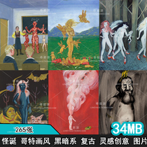 262 grotesque Gothic style dark retro inspiration creative picture material