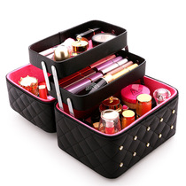 Large capacity Korean cosmetic bag multifunctional small square bag portable multi-layer cosmetic storage box simple box