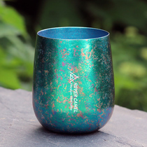 Range Rover outdoor titanium cup double water cup beer cup tea cup coffee cup small Cup 120ml light couple Fashion