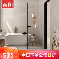 Painting room very narrow edge titanium magnesium aluminum alloy bathroom door Toilet door Bathroom Changhong glass door Custom bathroom door