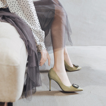 A generation of women 2021 Spring New High Heels womens fine with sexy wild Net Red single shoes small ck Professional Spring